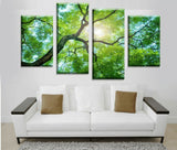 4 Pieces Multi Panel Modern Home Decor Framed Tree Scenery Landscape Wall Canvas Art | Octo Treasures