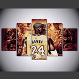 5 Panel Framed Kobe Mamba NBA Wall Art Canvas | Octo Treasures