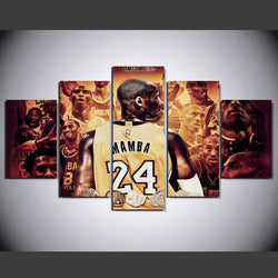 5 Panel Framed Kobe Mamba NBA Wall Art Canvas | Octo Treasures