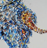 The Power of the Bull Unframed Original Oil Painting By Koby Feldmos | Octo Treasures