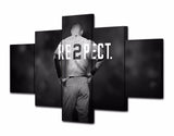 5 Panel Respect Baseball Player Framed Wall Canvas | Octo Treasures