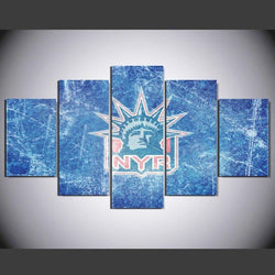 5 Panel Framed New York Rangers Wall Canvas | Octo Treasures