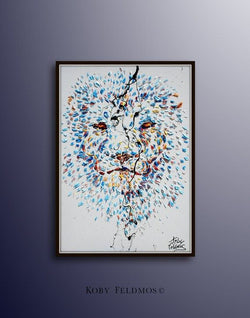 King of the Jungle Unframed Original Oil Painting By Koby Feldmos | Octo Treasures