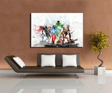 1 Panel Modern Home Decor Framed Abstract Marvel Comics The Avengers Super Hero Wall Canvas Art | Octo Treasures