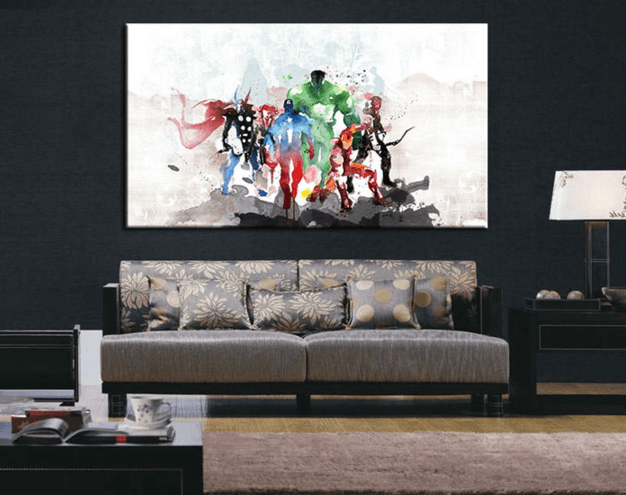 1 Panel Modern Home Decor Framed Abstract Marvel Comics The Avengers Super Hero Wall Canvas Art | Octo Treasures