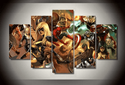 5 Piece Multi Panel Modern Home Decor Framed Heroic Age Avengers Marvel Comic Wall Canvas Art | Octo Treasures