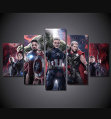 5 Piece Multi Panel Modern Home Decor Framed The Avengers Age Of Ultron Movie Wall Canvas Art | Octo Treasures