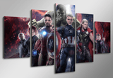 5 Piece Multi Panel Modern Home Decor Framed The Avengers Age Of Ultron Movie Wall Canvas Art | Octo Treasures