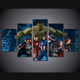 5 Panel The Avengers Movie Framed Wall Canvas Art | Octo Treasures