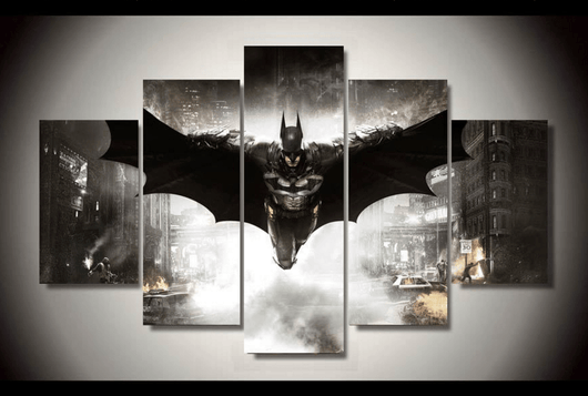 Batman 5 Piece Canvas DC Comics Framed Wall Art | Octo Treasures