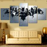 5 Panel Batman and Joker DC Comic Framed Wall Canvas Art | Octo Treasures