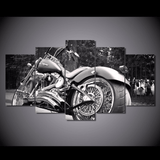 5 Panel Harley Davidson Motorcycle Framed Wall Canvas | Octo Treasures