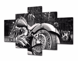 5 Panel Harley Davidson Motorcycle Framed Wall Canvas | Octo Treasures