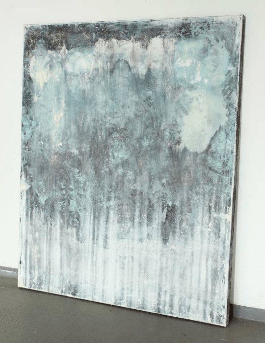 Blue Grey Framed Wall Painting By Christian Hetzel | Octo Treasures