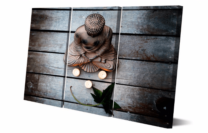 3 Panel Modern Zen Buddha Framed Wall Canvas | Octo Treasures