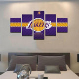 5 Panel Framed LA Lakers NBA Wall Art Canvas | Octo Treasures