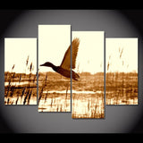 4 Panel Duck Hunting Landscape Framed Wall Canvas | Octo Treasures