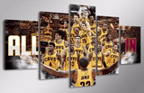 5 Panel Cleveland Cavaliers All In Framed Wall Canvas | Octo Treasures