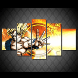 5 Panel Goku Dragon Ball Z Framed Wall Canvas | Octo Treasures