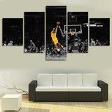 5 Panel Framed Kobe Bryant LA Lakers Buzzer Beater Wall Canvas | Octo Treasures