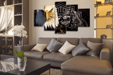Harley Davidson 5 Piece Canvas Framed Wall Art | Octo Treasures