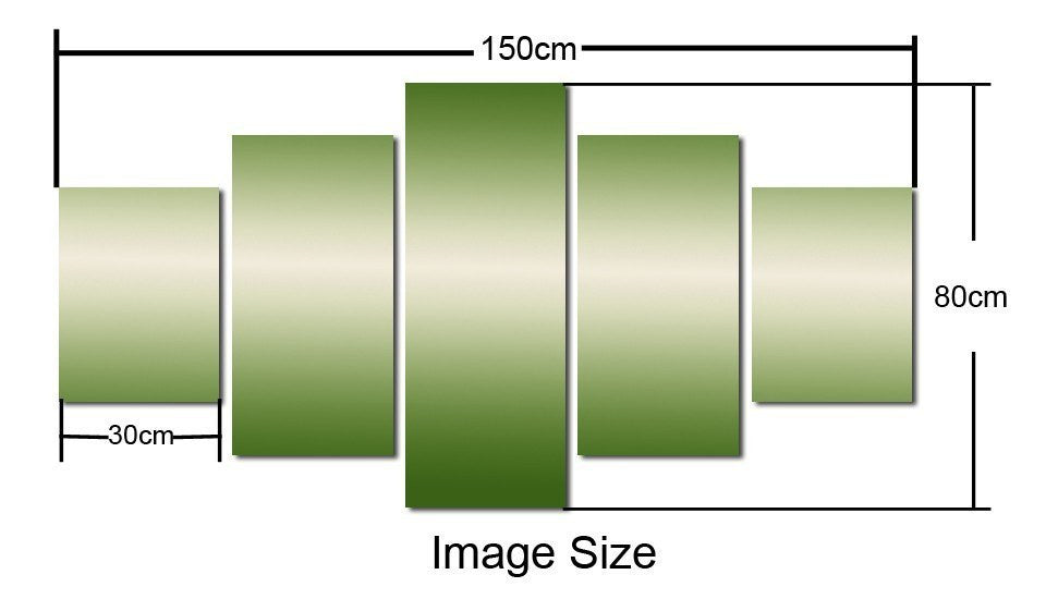 5 Panel Framed Modern Seascape and Ocean Decor | Octo Treasures