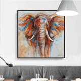 1 Panel Colorful Elephant Wildlife Unframed Modern Wall Canvas | Octo Treasures