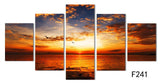 5 Panels Framed Sunset Seaview Wall Art | Octo Treasures