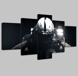 5 Panel American Football Player Framed Wall Canvas Art | Octo Treasures