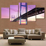 5 Panel Framed Magnificent Bridge Wall Canvas | Octo Treasures