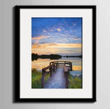 1 Panel Twilight Of The Lake Framed Wall Canvas Art | Octo Treasures