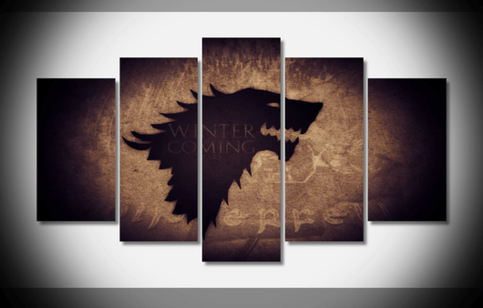 Game of Thrones 5 Piece Canvas Framed Wall Art | Octo Treasures