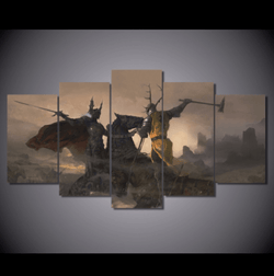 Battle Of The Trident Art Game Of Thrones 5 Panel Framed Wall Canvas | Octo Treasures