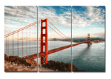 Golden Gate Bridge 3 Piece Canvas Framed Wall Art | Octo Treasures