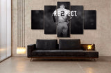 5 Panel Respect Baseball Player Framed Wall Canvas | Octo Treasures