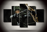 5 Panel Green Arrow DC Comics Superhero Framed Wall Canvas Art | Octo Treasures