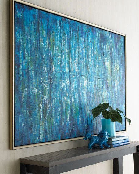 "Blue Jinlu" Original Framed Wall Canvas Painting | Octo Treasures