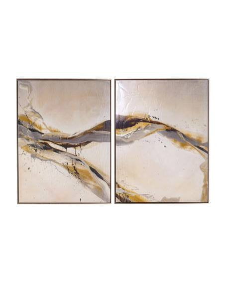 "Ascent" Two-Piece Giclee Set Framed Wall Canvas Painting | Octo Treasures