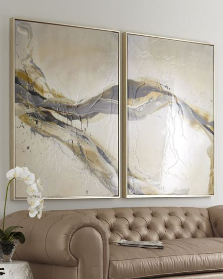 "Ascent" Two-Piece Giclee Set Framed Wall Canvas Painting | Octo Treasures