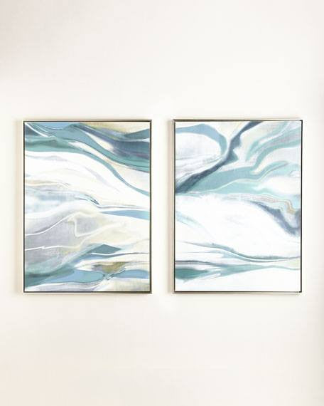 "Cream Dream" Two-Piece Giclee Set Framed Wall Canvas Painting | Octo Treasures