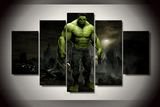 5 Piece Multi Panel Modern Home Decor Framed Hulk Marvel Comics Wall Canvas Art | Octo Treasures
