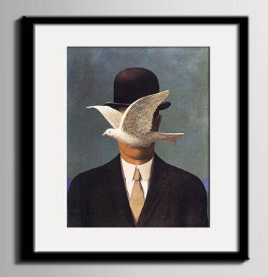 1 Panel White Dove And Gentleman Framed Wall Canvas Art | Octo Treasures