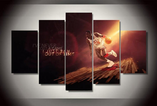 5 Panel Framed Michael Jordan Chicago Bulls Wall Art Canvas | Octo Treasures