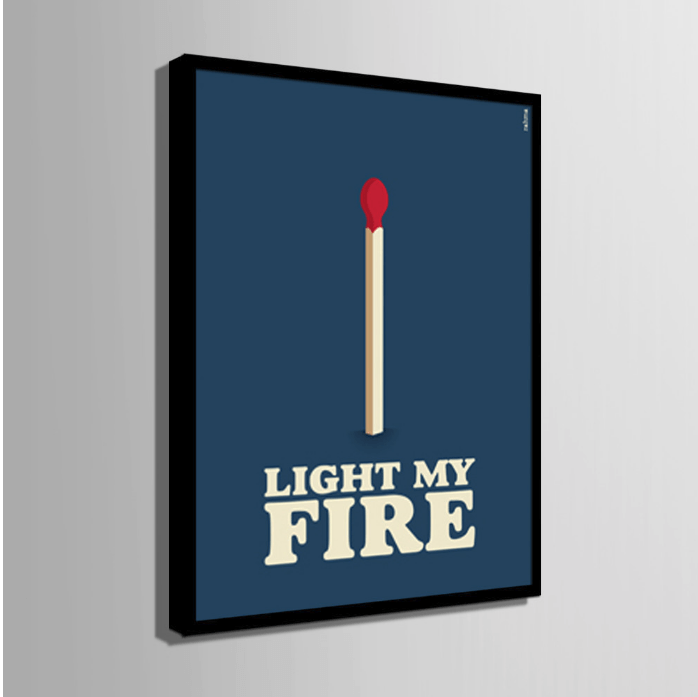 1 Panel Modern Home Decor Framed Letter Series Match Stick Wall Canvas Art | Octo Treasures