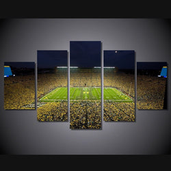 5 Pieces Multi Panel Modern Home Decor Framed Michigan Stadium Wall Canvas Art | Octo Treasures