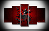 5 Panel Itachi Uchiha Naruto Anime Framed Wall Canvas | Octo Treasures