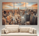 3 Panel Modern New York City Framed Wall Canvas | Octo Treasures