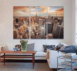 3 Panel Modern New York City Framed Wall Canvas | Octo Treasures