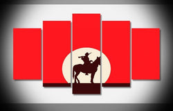 5 Panel Framed Red Dead Redemption Wall Art Canvas | Octo Treasures