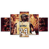 5 Panel Framed Kobe Mamba NBA Wall Art Canvas | Octo Treasures